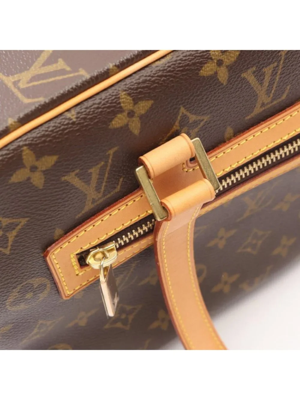 Louis Vuitton Shoulder Bag Cite GM Canvas Leather